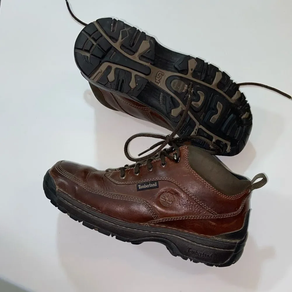 Timberland Support Brake Propel Flex Men's Brown Leather Boots Shoes Size 9.5M